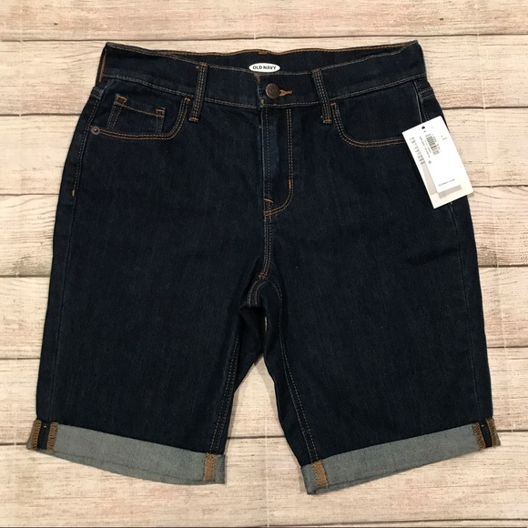 NWT Mid-Rise Slim Bermuda Jean Shorts Size 0 - Picture 3 of 8